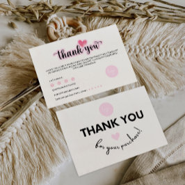 Utskrivbart visitkort - tack för företag kort