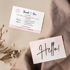 Utskrivbart visitkort - tack för företag kort