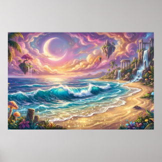 Utskrivning, standard halvglans Magisk Fantasy Oce Poster