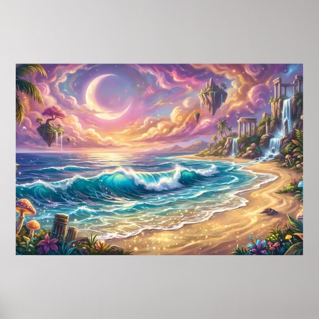 Utskrivning, standard halvglans Magisk Fantasy Oce Poster (Framsidan)