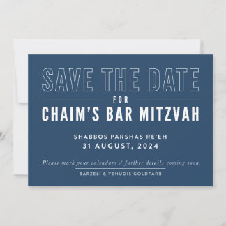UTSKRIVNINGSORDER för Yehudis - Chaims Bar Mitzvah Inbjudningar