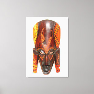 utskuren afrikansk mask invirad duk canvastryck