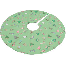 Utskuren julklapp julgransmatta borstad polyester