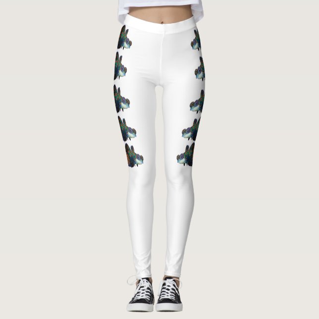 Utskuren mandarinfisk  leggings (Framsida)