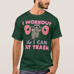 utslag Eating Racoon Funny Gym Swole Råtta Weightl T Shirt