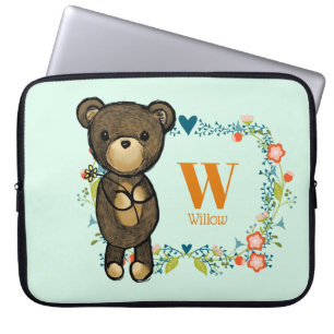 Utslag, Gult, vätska och Blommigt andedräkt Monogr Laptop Fodral