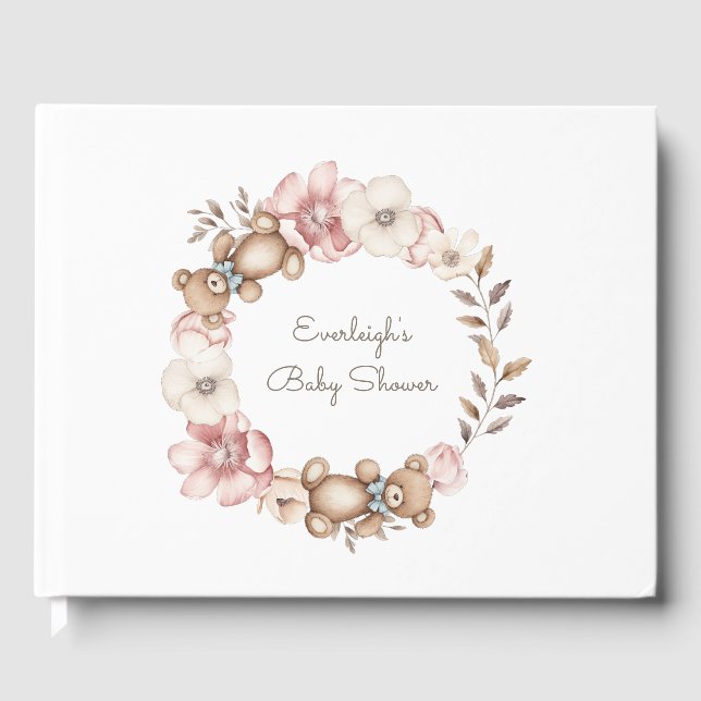 Utslag Nalle Blommigt Utandning Gästböcker (Framsida)