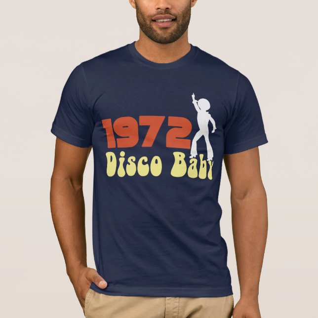 Utslagsplats 1972 för FÖDELSEDAG för DISKObaby Tee (Framsida)