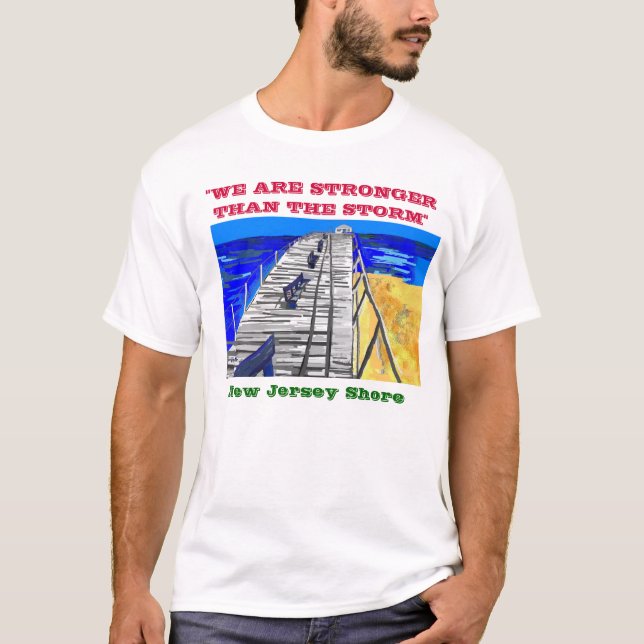 Utslagsplats än för stormen för NJ-kustBoardwalk T-shirt (Framsida)