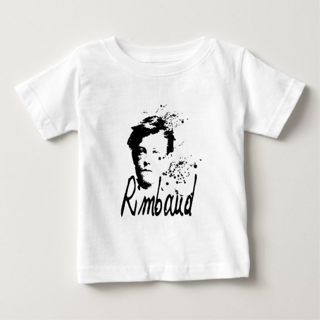 Utslagsplats för ARTHUR RIMBAUD porträttbaby Tee Shirt (Framsida)