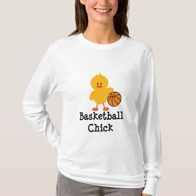 Utslagsplats för basketchicklångärmad t-shirt (Framsida)