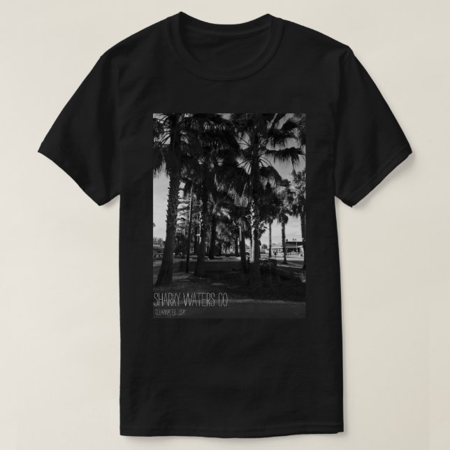 Utslagsplats för bild för Clearwater palmträd B&W Tee (Design framsida)