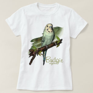 Utslagsplats för blåttBudgie konst Tee Shirt