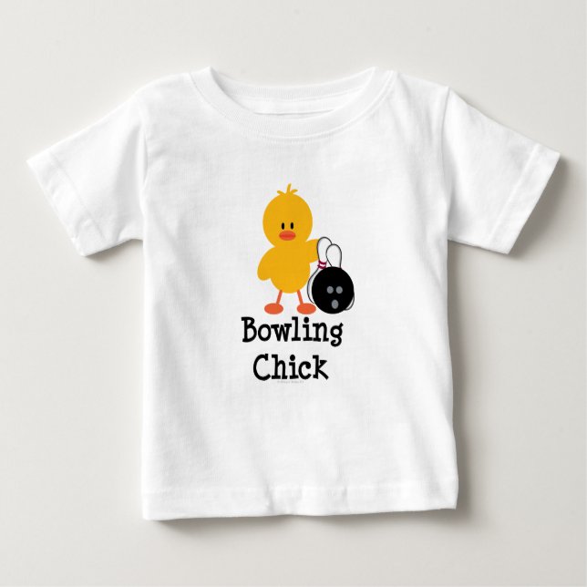 Utslagsplats för bowlingchickspädbarn t-shirt (Framsida)
