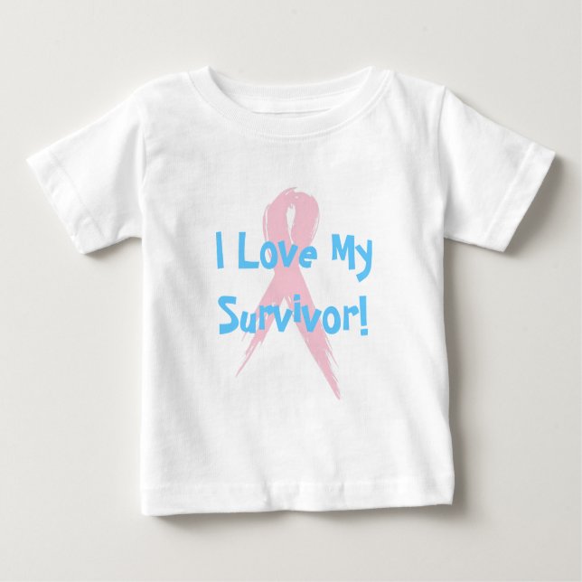Utslagsplats för bröstcancersupporterspädbarn t shirt (Framsida)