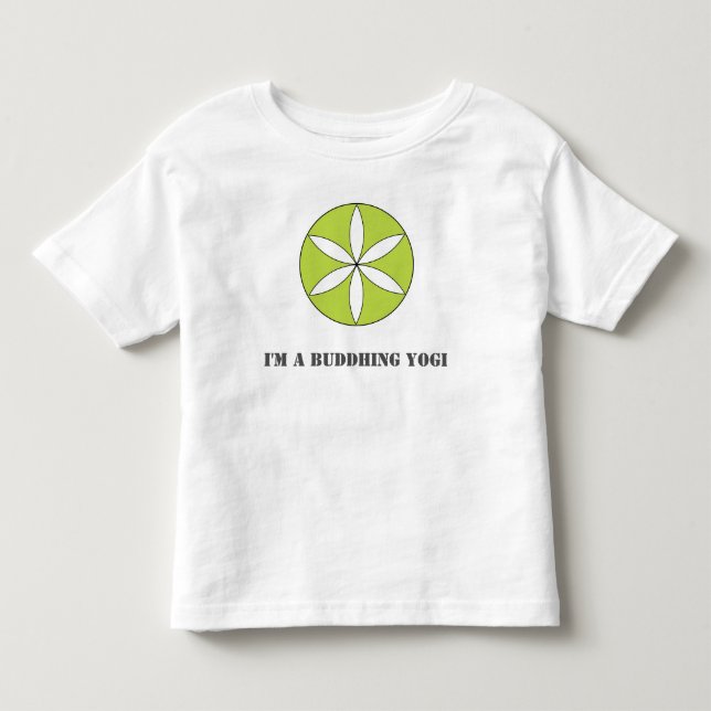 Utslagsplats för Buddhing Yogismåbarn Tee Shirt (Framsida)