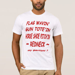 Utslagsplats för dräkt för hästskoRedNeckameri T Shirt
