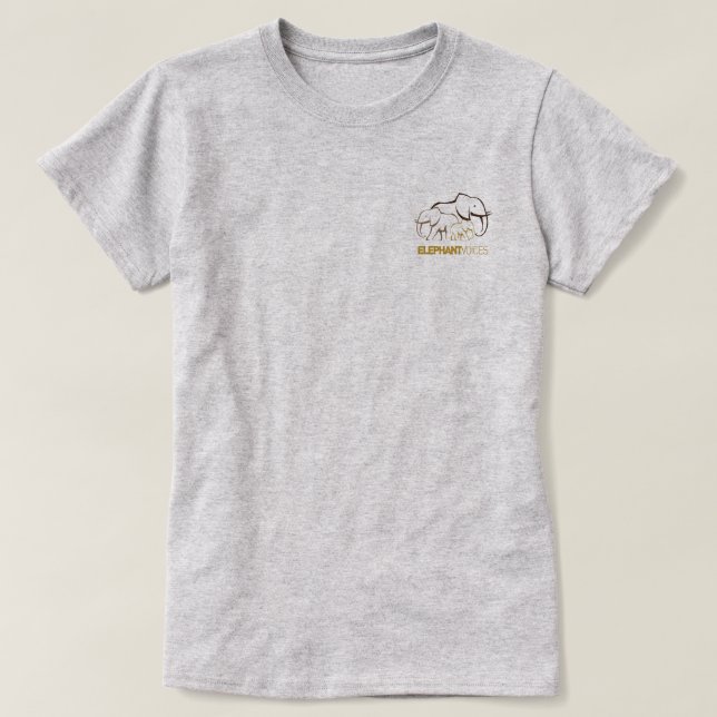 Utslagsplats för ElephantVoices logotypbaksida T Shirt (Design framsida)