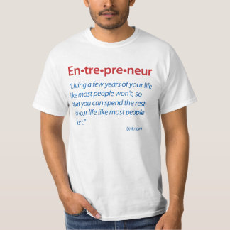 Utslagsplats för entreprenördefinitionslogan t-shirt