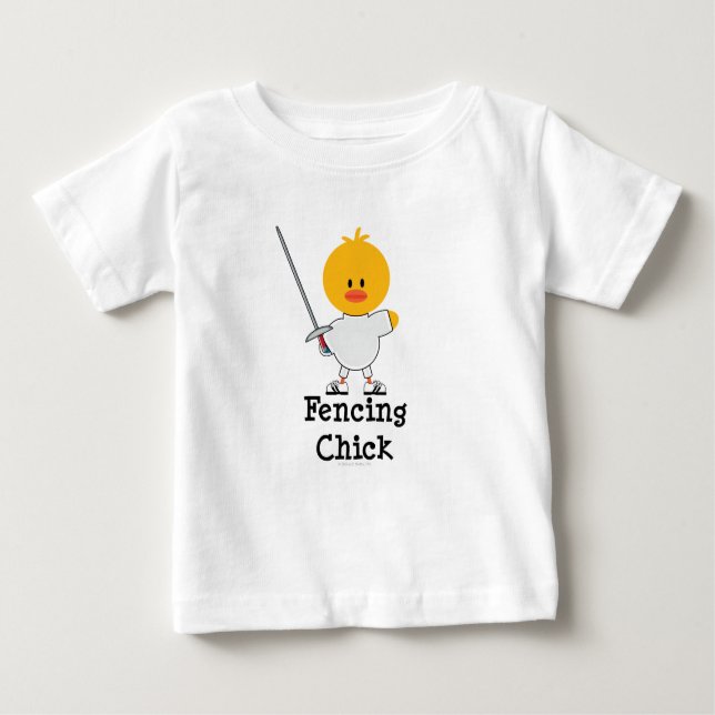Utslagsplats för fäktningchickspädbarn tee shirt (Framsida)