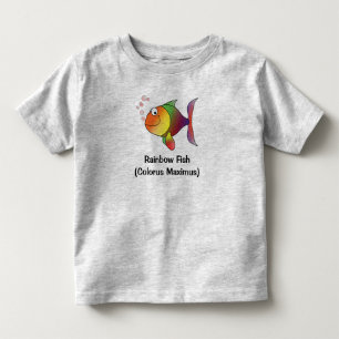 Utslagsplats för för regnbågefisksmåbarn och b tee shirt