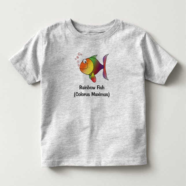 Utslagsplats för för regnbågefisksmåbarn och baby tee shirt (Framsida)