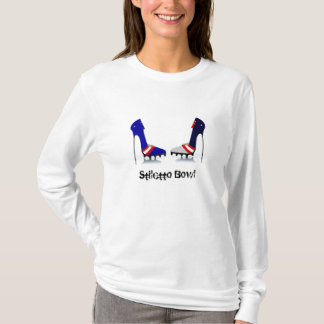 Utslagsplats för fotboll för stilettbunke tee shirt