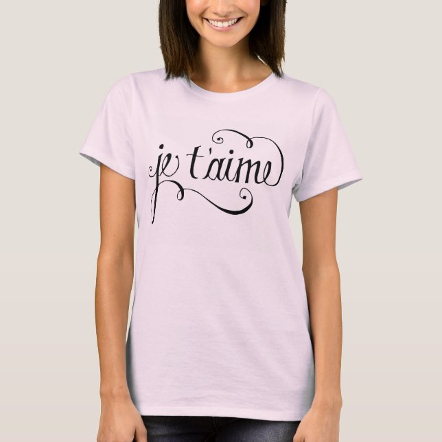 Utslagsplats för franskt ordstäv "för Je t'aime" Tee (Framsida)