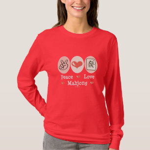Utslagsplats för fredkärlekMahjong långärmad T-shirt