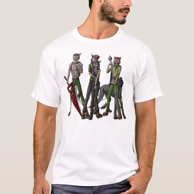 Utslagsplats för fyra troll t-shirt (Framsida)