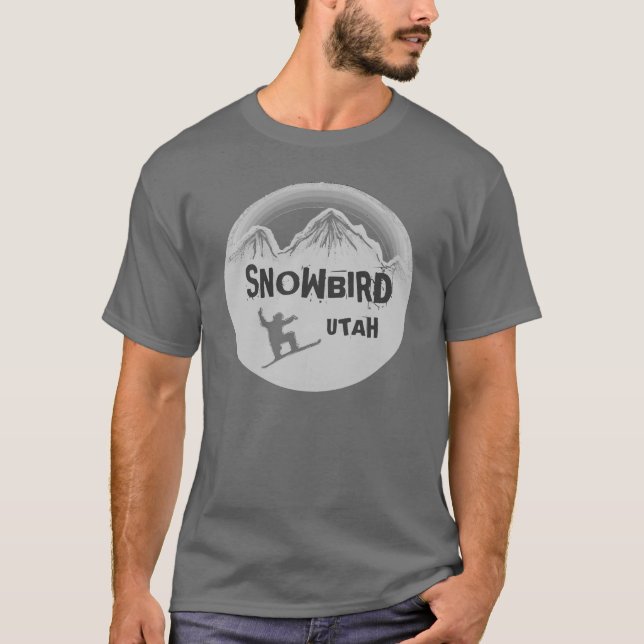 Utslagsplats för grabbar för SnowbirdUtah grå T Shirt (Framsida)