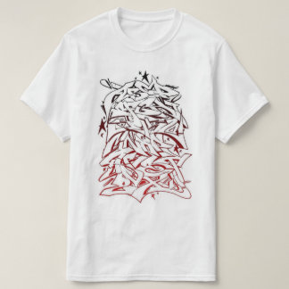 Utslagsplats för grafittialfabethip hop tee shirt