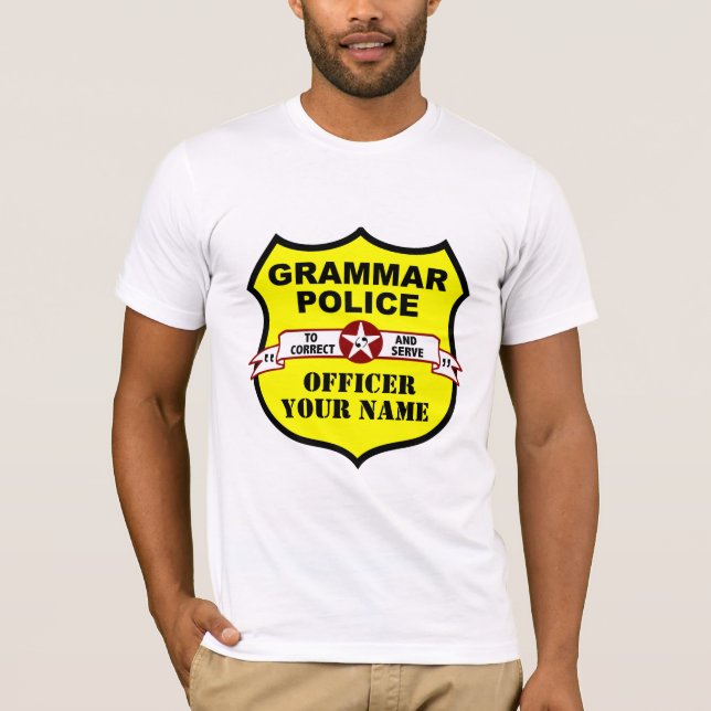 Utslagsplats för grammatikpolisanpassade tee (Framsida)