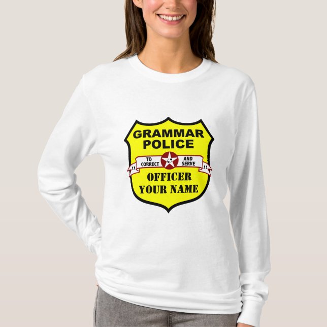 Utslagsplats för grammatikpolisanpassade tee (Framsida)