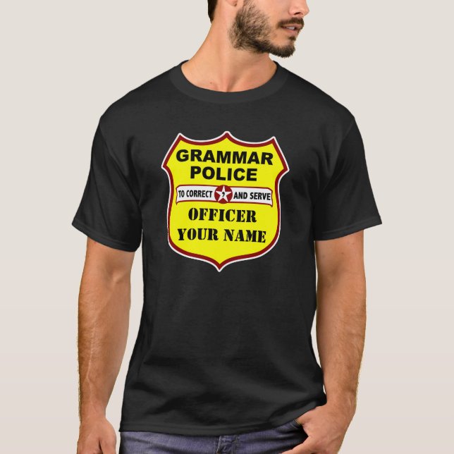 Utslagsplats för grammatikpolismörk tee (Framsida)