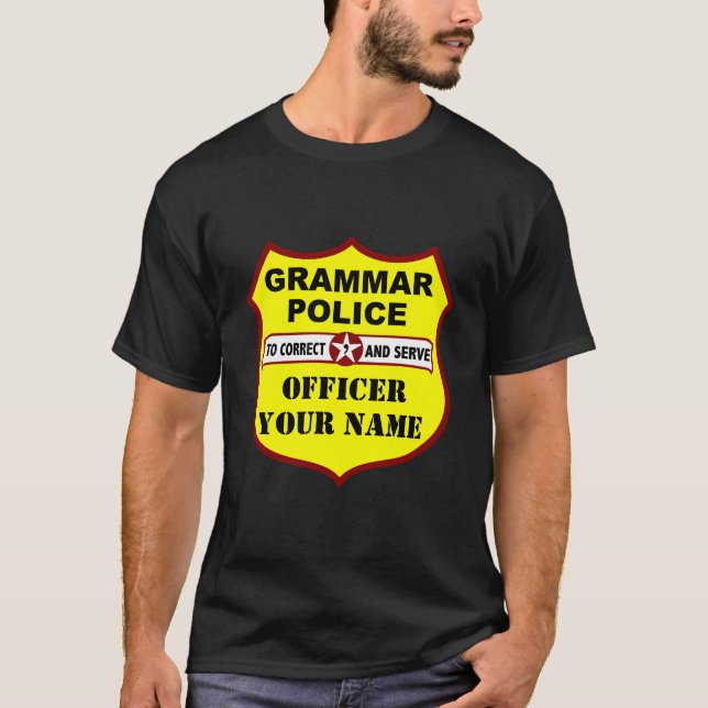Utslagsplats för grammatikpolismörk tee (Framsida)