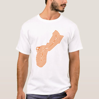 Utslagsplats för Guam orangebristning Tee Shirt
