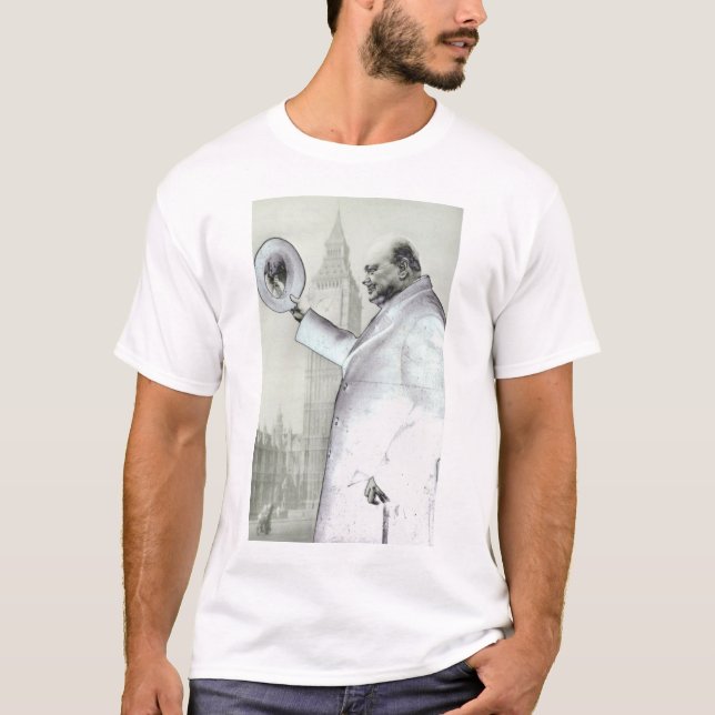 Utslagsplats för herr Winston Churchill Tee Shirt (Framsida)