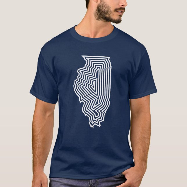 Utslagsplats för Illinois vitbristning T Shirt (Framsida)