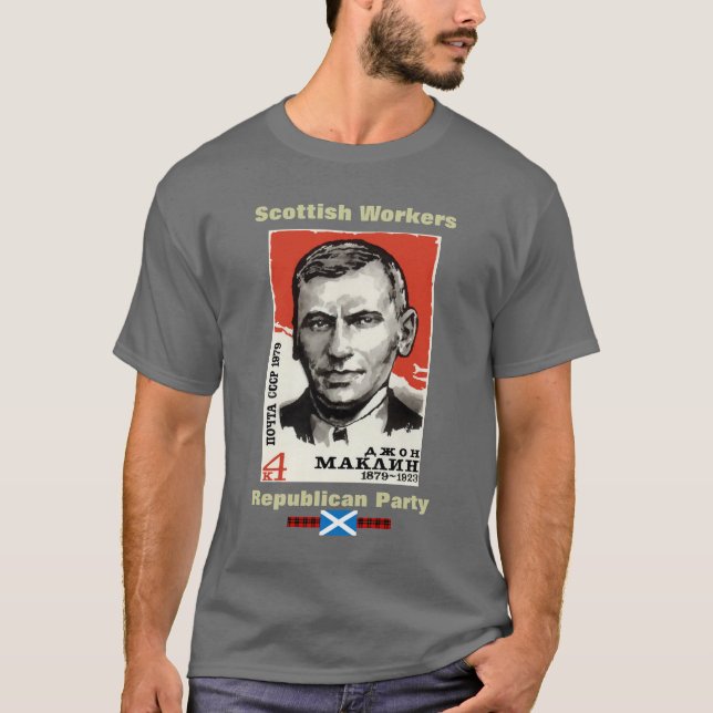 Utslagsplats för John Maclean skotsk T Shirt (Framsida)