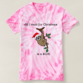 Utslagsplats för julafton för Sloth för T-shirt