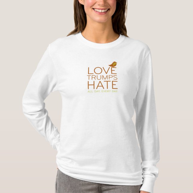 Utslagsplats för kärlektrumfhat tee shirt (Framsida)