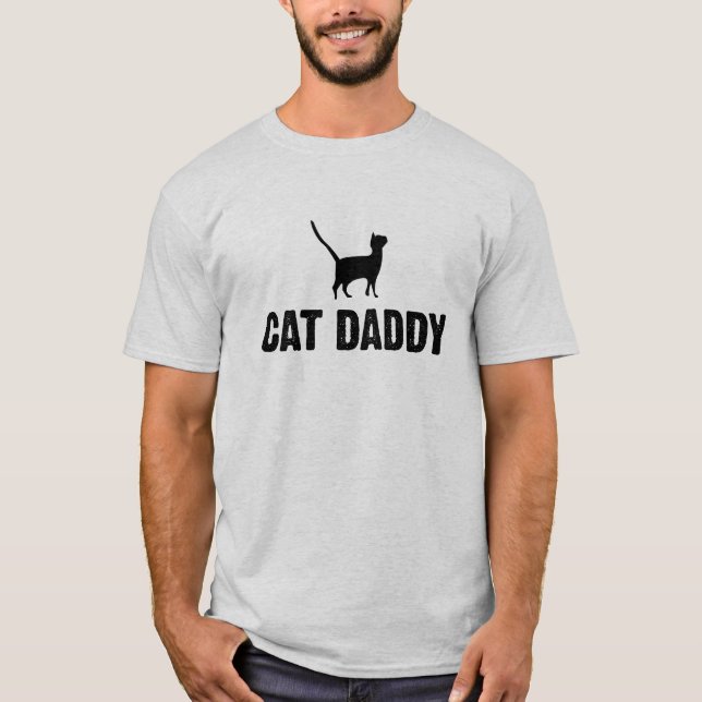 Utslagsplats för kattpappaslogan t shirt (Framsida)