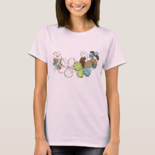 Utslagsplats för klotterhibiskusdamer t-shirt