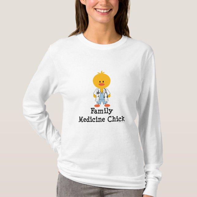 Utslagsplats för långärmad för familjmedicinchick t-shirt (Framsida)