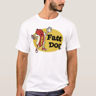 Utslagsplats för logotyp för Fatt hundemblem Tee Shirt