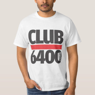 Utslagsplats för logotyp för klubb 6400 känd tee shirt
