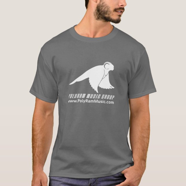 Utslagsplats för logotyp för PolyRam musikgrupp Tee (Framsida)