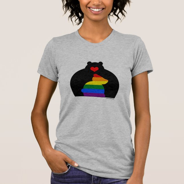 Utslagsplats för mammabjörnregnbåge tee shirt (Framsida)