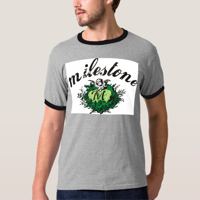 Utslagsplats för milstolpe"Cherub" Ringer T-shirt (Framsida)